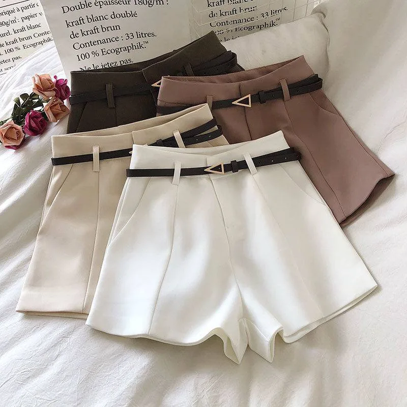 Women 2024 Clothingcasual Suit Shorts Women Fashionable and Versatile High Waisted Slimming Wide Leg Pants with Short Clothing