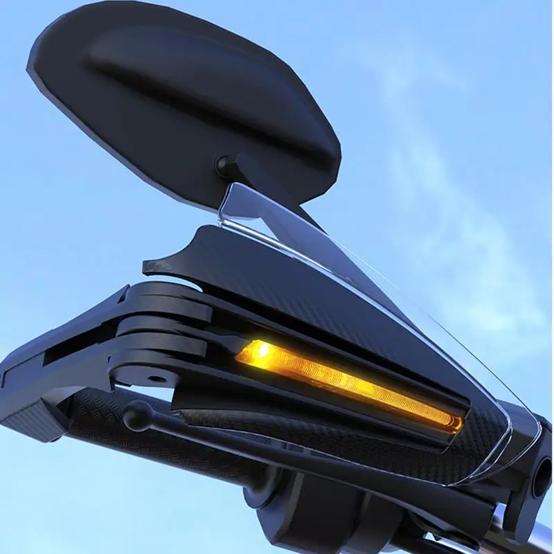 Paramani Per Moto Con Luci LED – 2 Pezzi In PP E Alluminio, Visibilità Notturna E Antiurto Per Guida Sicura