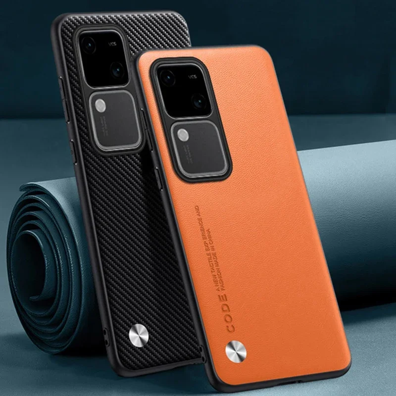 Luxury PU Leather Matte Silicone Shockproof Phone Case - Full Protection Back Cover