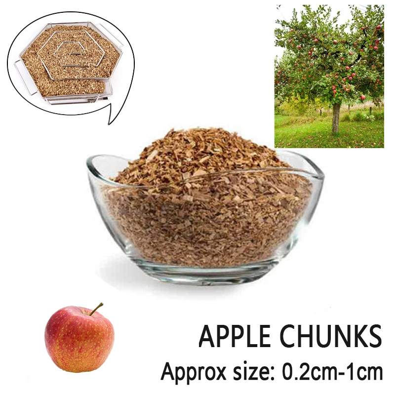 125g/bag Wood Chips Apple Cherry Oak Pecan Outdoor Smoker Fumigation Box Bacon Wood Piece Smoked BBQ Grill Tool Accessories