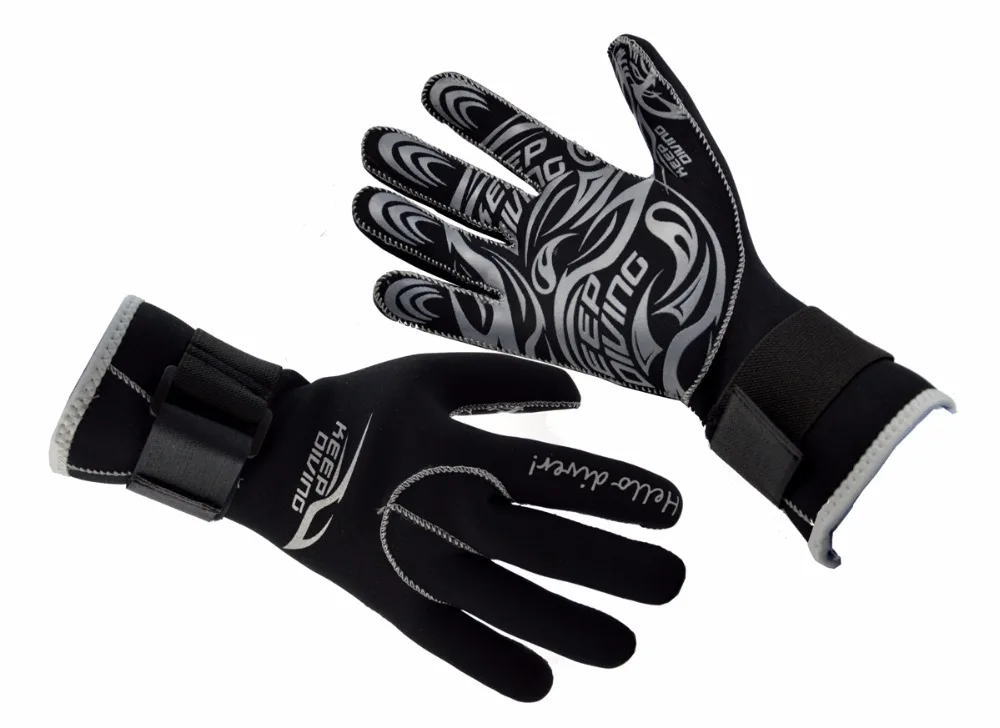 KEEP DIVING 3MM Genuine Neoprene Gloves Anti Scratch and Keep Warm for Scuba Diving Winter Swim Spearfishing Kayaking Surfing 5