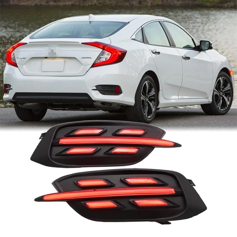 TBHOO Conjunto De Cubierta De Luces Antiniebla LED Para Honda Civic 2016-2018 De 4