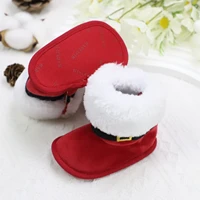 Baby toddler shoes, Christmas style, cute plush heart boots, warm and non-slip, suitable for holiday & party outfits, winter models 6