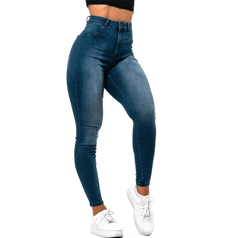New Hot Selling Women's Pants 2023 New Fashion Elegant High Waist Elastic Hip Lifting Denim Underpants Women's Pants