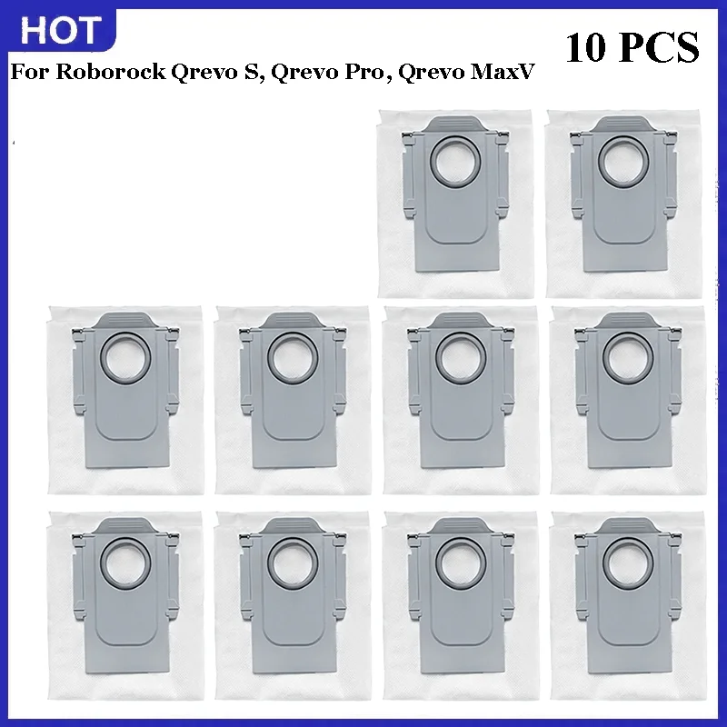 Qrevo Pro Yivy Piezas De Repuesto Para Aspiradora Compatibles Con Roborock /Qrevo MaxV/Qrevo S/Qrevo Plus, 2 Rodillos De Cepillo Principales, 6 Cepillos Laterales Blancos, 4 Filtros Hepa, 8 Roborock Qrevo Slim