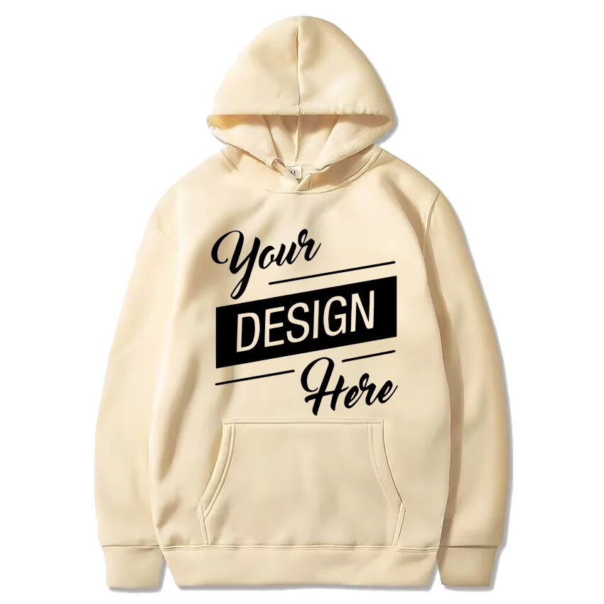 Your design here Pullover Men Women ' s hoodie vintage FASHION Fleece Hooded Sweatshirt with print Unisex Long sleeve streetwear