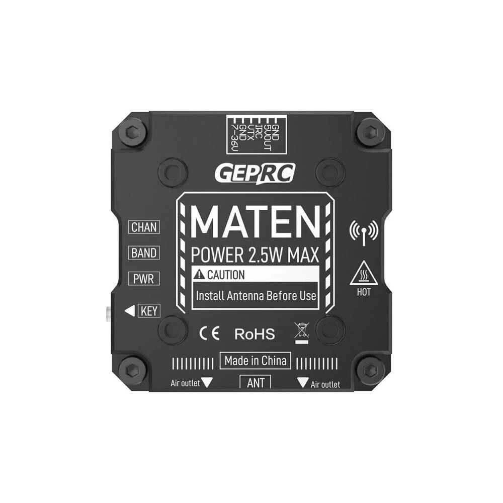 GEPRC MATEN 5.8G 2.5W VTX PRO Числовой передатчик FPV из алюминиевого сплава с режимом ямы для модели FPV Drone RC thumbnail 2