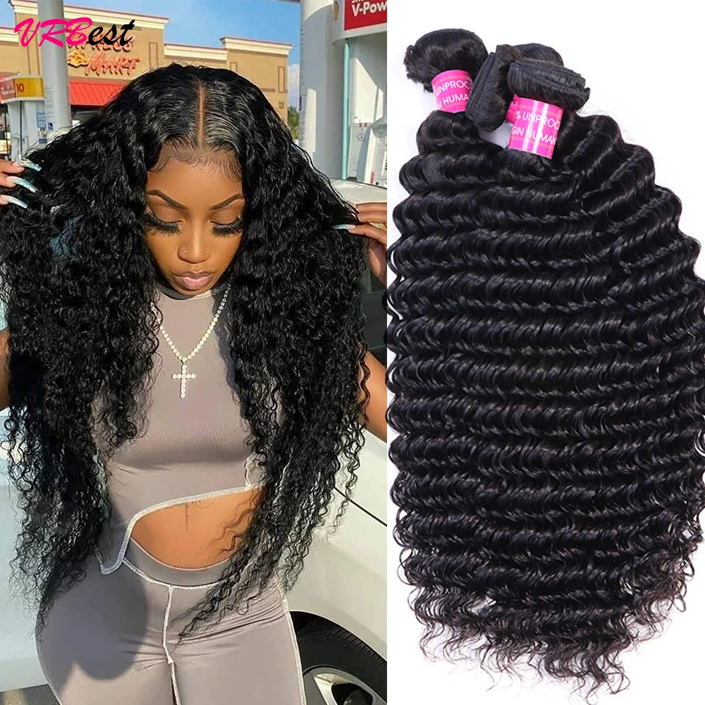 

Brazilian Deep Wave Curly Human Hair Bundles Remy Hair Extension Wholesale Factory Price