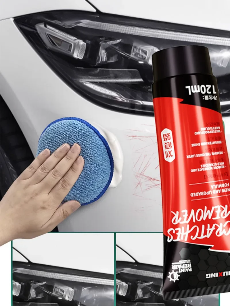 Car Scratch Repair Supplies Polishing Wax Car Paint Removal Scratch Wax Removal 120ml With sponge 1/2/4 Set car scratch repair