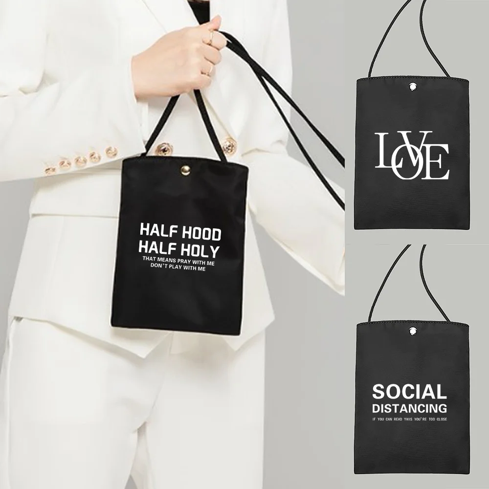 

Handbag Text Series Mobile Phone Bags Purse Lady Wallet Shoulder Crossbody Pack Female Sport Wallet Small Women's Mini Messenger