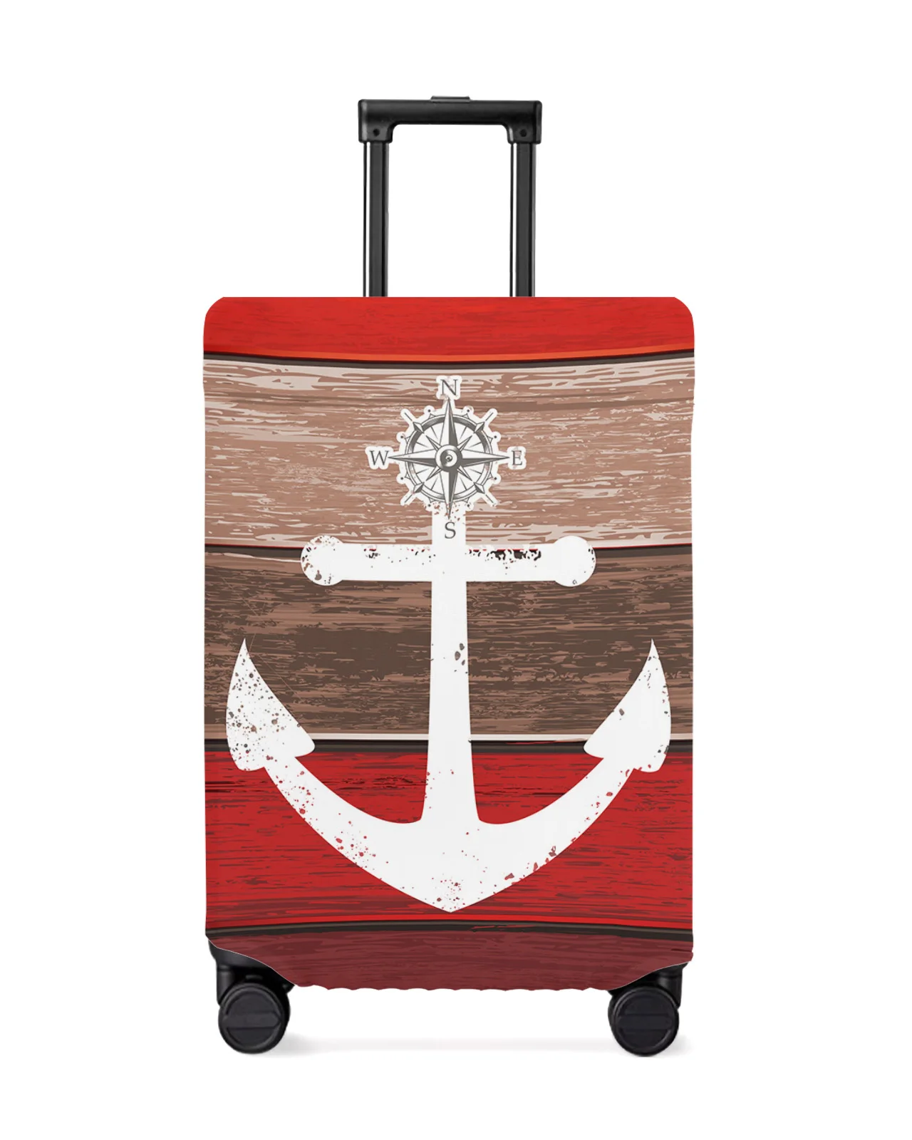 

Vintage Wood Grain Gradient Anchor Travel Luggage Protective Cover Travel Accessories Suitcase Elastic Dust Case Protect Sleeve