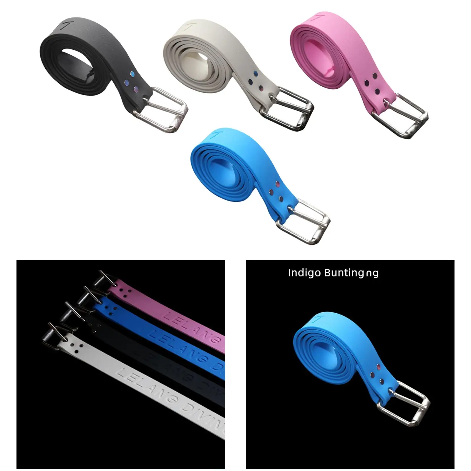 다이빙 웨이트 벨트 프리다이빙 웨이트 벨트 핀 버클이 있는 절단 가능한 실리콘..