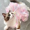 Cat Dog Princess Dress Clothes Rabbit Bunny Kitten Butterfly Costume Schnauzer Chihuahua Puppy Summer Sweet Mesh Dress 원피스 고양이 옷
