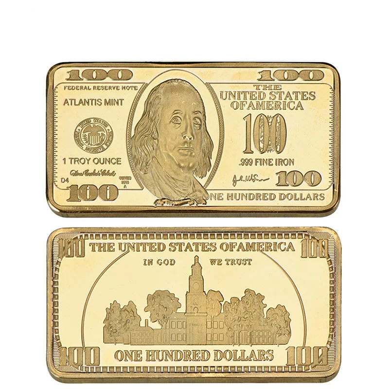 Luxurious Gold/Silver Plated US Dollar Design Souvenir Coin Set - Elegant Collectible and Business Gift