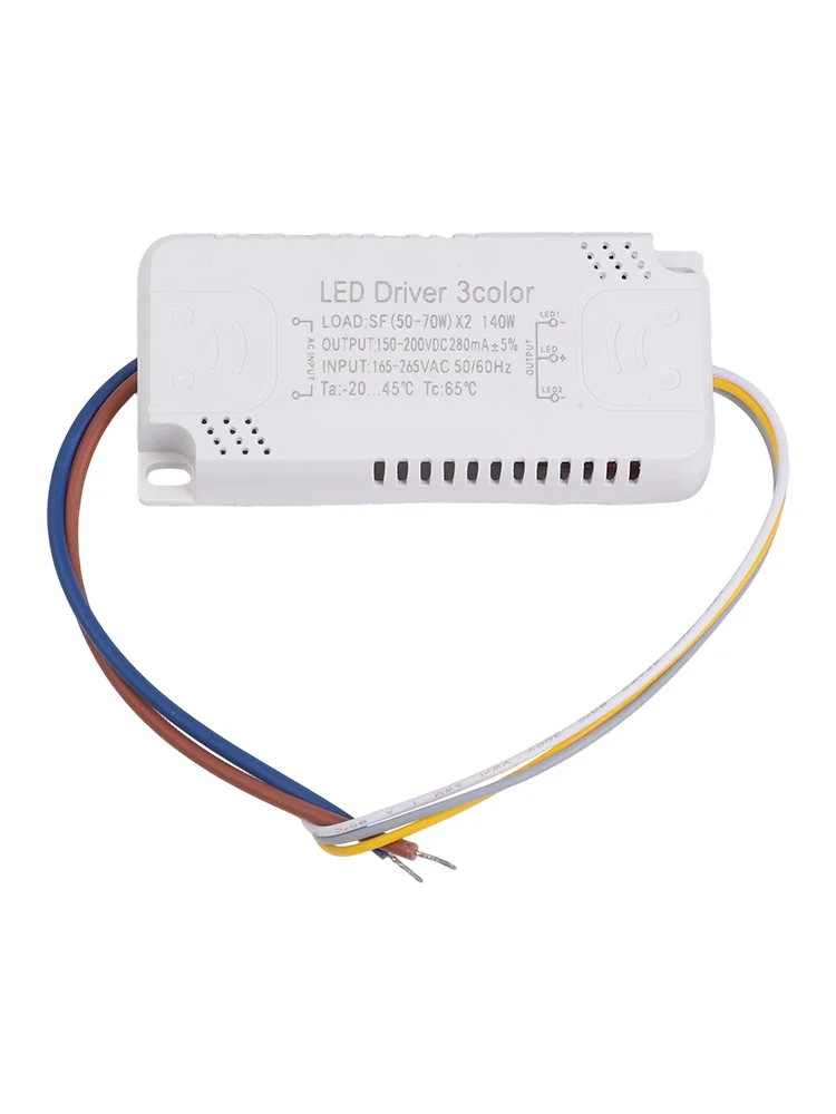 LED Driver 3color Adapter 8-24W 20-40W 30-50W 40-60W 50-70W For LED Lighting Non-Isolating Transformer Driver Replacement