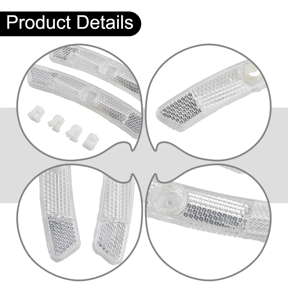 

Office Outdoor Garden Indoor Spoke Reflector Replacement White/Yellow Parts 125*20mm 4 Pcs Accessories Bicycle