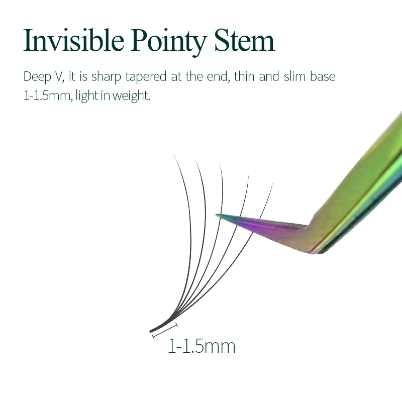 500 Fans Mix length Thin Pointy Base Premade Fans 3D/14D Volume Lash Narrow Stem Cluster Loose Fans Make Up Eyelash Extension