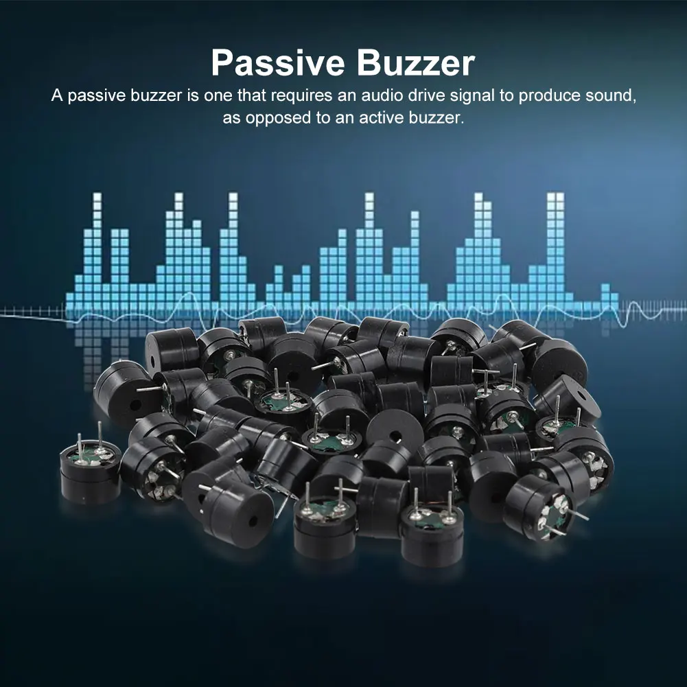 50PCS 패시브 스피커 버저 전자기 임피던스 16 옴 전자기 버저 AC/2KHz 3V 5V 9V 12V 패시브 버저 알람