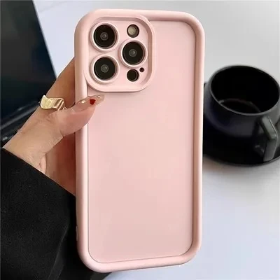 thumbnail image 1 of Bonita funda de silicona para iPhone 16, 15, 11, 14, 13, 12 Pro Max, minifunda para iPhone XR, X, XS Max, 7, 8 Plus, funda protectora para cámara, 1 of 5