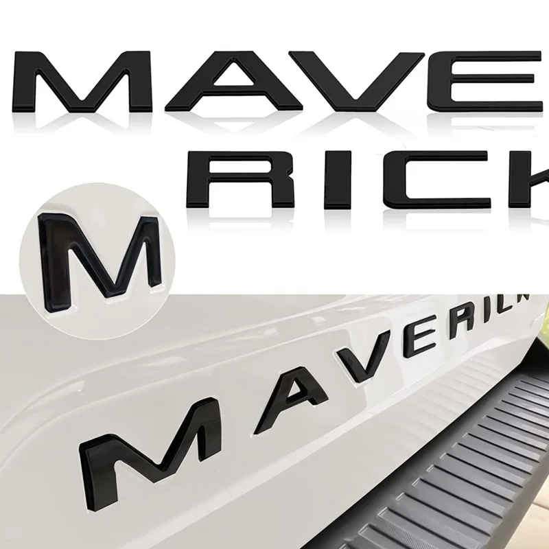 Pickup rear trunk English letter sticker groove decorative word sticker Suitable for Ford Maverick Tremor
