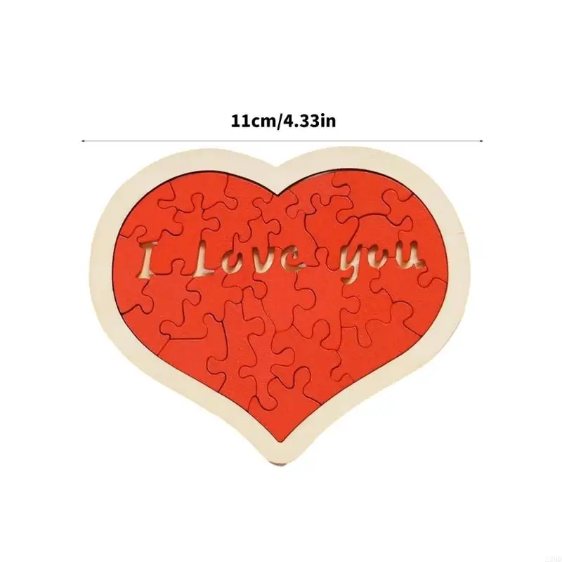 23GD Heart Puzzle Kits Valentine's Day Cards For Kids Classroom Fun Cards Gift Educational Puzzles for Boys Girls