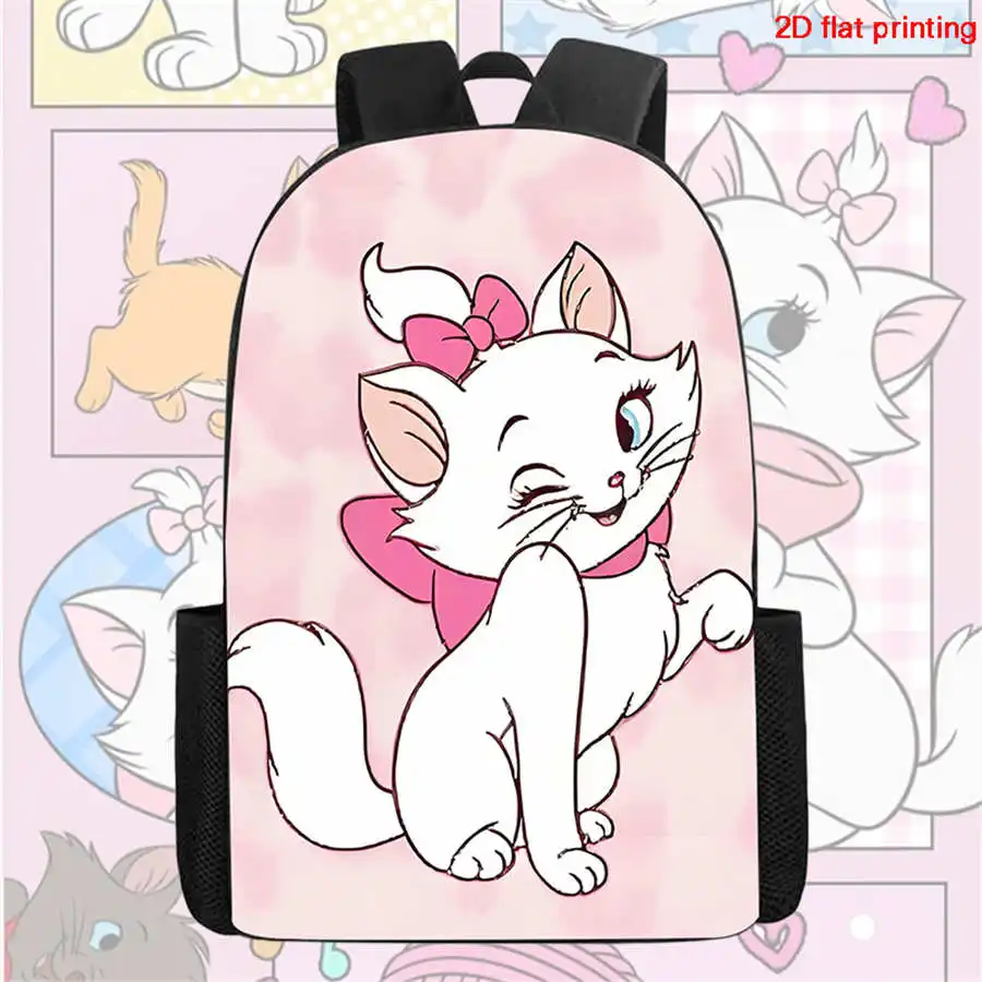Children's Student Marie-Cat Cartoon Boy and Girl Large Capacity Backpack, Suitable For Children Aged 5-10 1
