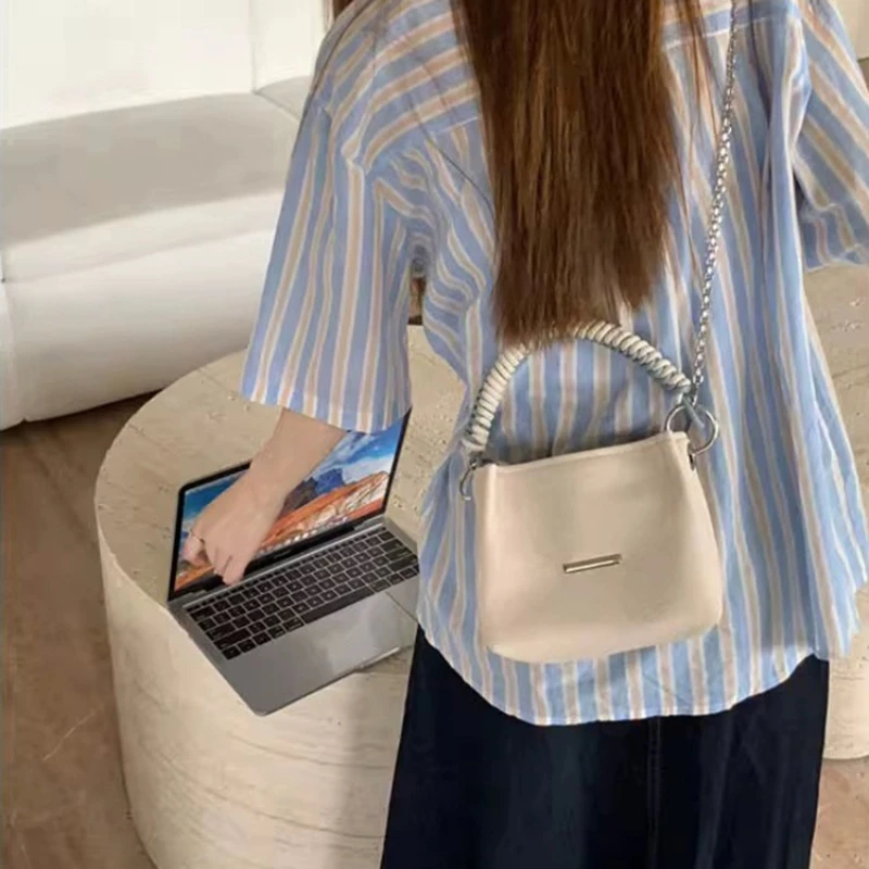 Fashion Hand Box Bag Imitation Denim Leather Small Square Bag Niche Affordable Crossbody Bag For Women
