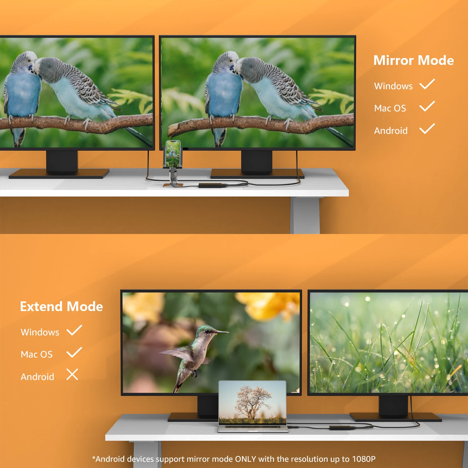WAVLINK Adattatore USB C a HDMI, Adattatore HDMI 2K, Convertitore USB 3.0 a HDMI, Chip Displaylink supportano fino a 6 Monitor per Windows WAVLINK Adattatore USB C a HDMI, Adattatore HDMI 2K, Convertitore USB 3.0 a HDMI, Chip Displaylink supportano fino a 6 Monitor per Windows