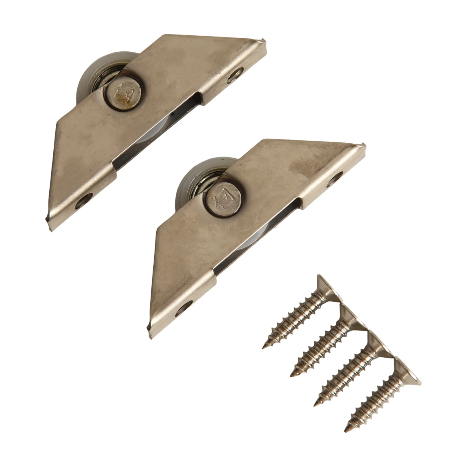 2PCS Door Pulley For Windows And Cabinet Doors Stainless Steel Shell And Carbon Steel Bearing Screen Window Door Sliding Wheel