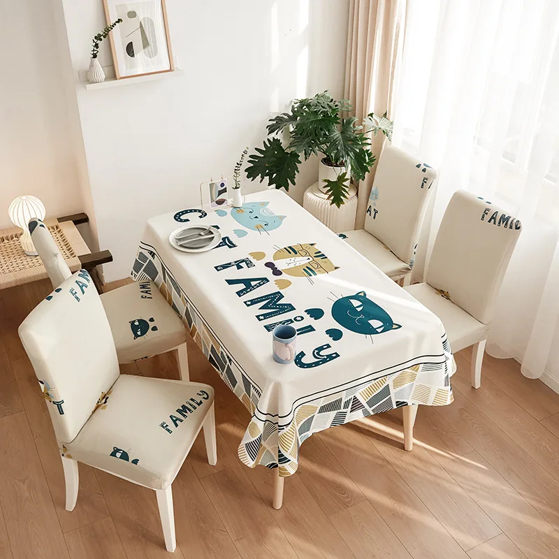 

Nordic Living Room Dining Table Tablecloth Simple Party Wedding Decoration Rectangular Fabric Coffee Table Waterproof Manteles