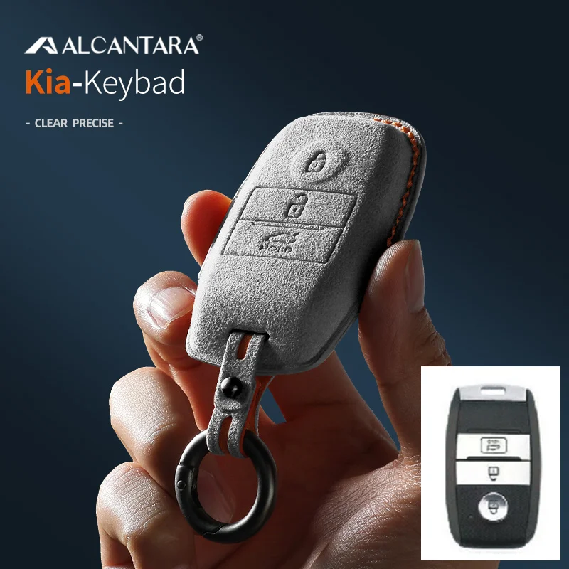 

Alcantara Suede Car Key Case Cover Holder Shell For KIA Rio Sportage R Ceed Cerato K3 KX3 K4 K5 Sorento Optima Picanto Accessory
