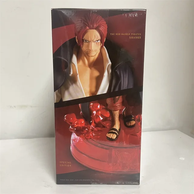 Bandai-Figurine Anime One Piece, Shanks, Cheveux Rouges, Figurine d'Action Banpresto, Modèle en PVC, Collection de Jouets, Butter, Original, 16cm 3