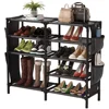 Shoe Rack with Pockets, 5-Tier Shoe Boots Organizer Freestanding Shoe Shelf for Entryway Bedroom 3