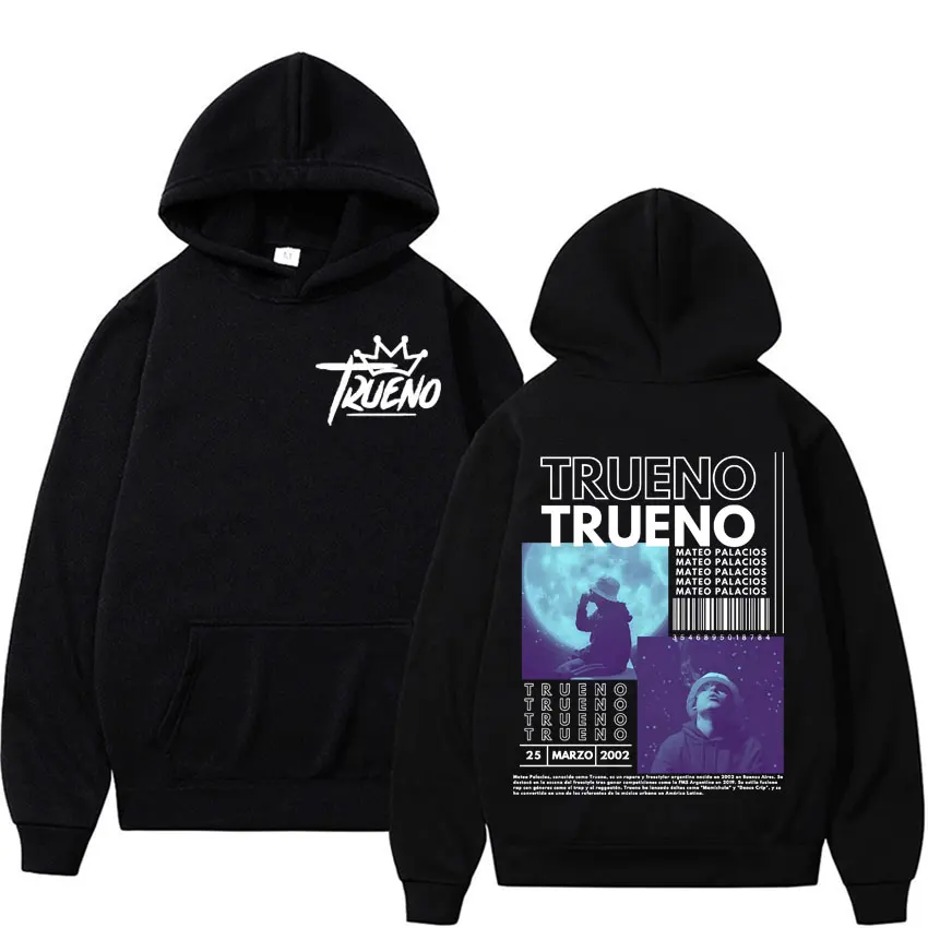 Rapper Trueno Album Cover Hoodie Male Harajuku Hip Hop Punk Rock Hoodies Men Women High Quality Fashion Casual Fleece Sweatshirt 3
