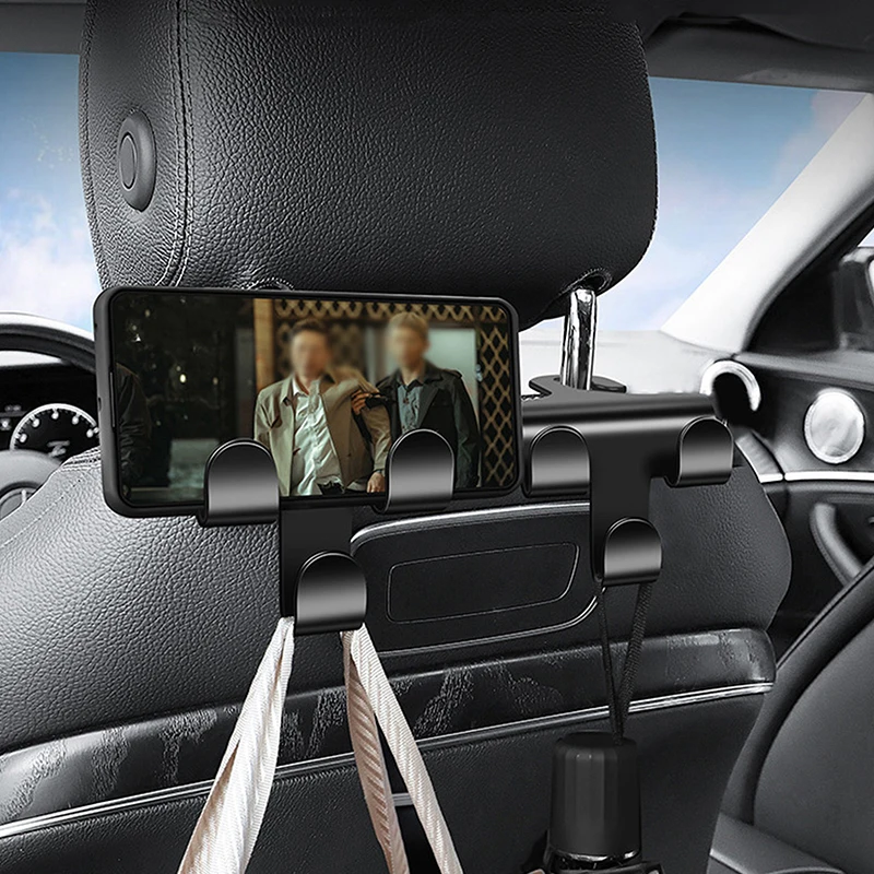 

Автомобильный крючок на подголовник, крючок для автомобильного сиденья Скрытая вешалка для заднего сиденья автомобиля, крючки для хранения, подходит для подвешивания сумок, кошельков, продуктов
