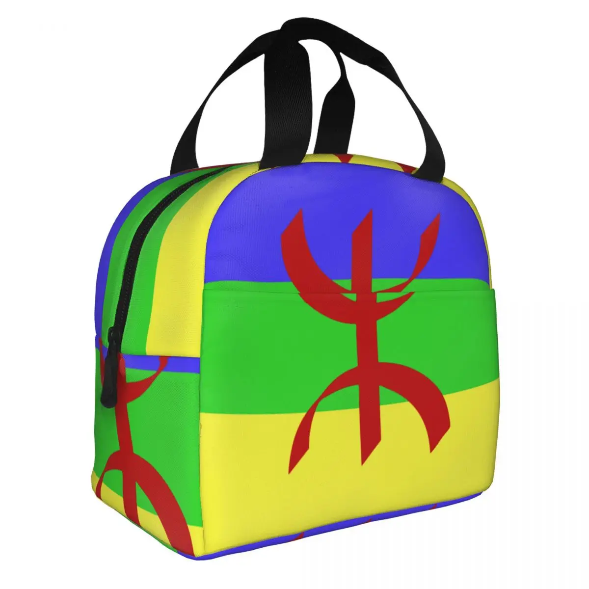 

Flag Of Amazigh Insulated Lunch Bag Large Drapeau Amazigh Berber Reusable Thermal Bag Tote Lunch Box Work Picnic Food Bag