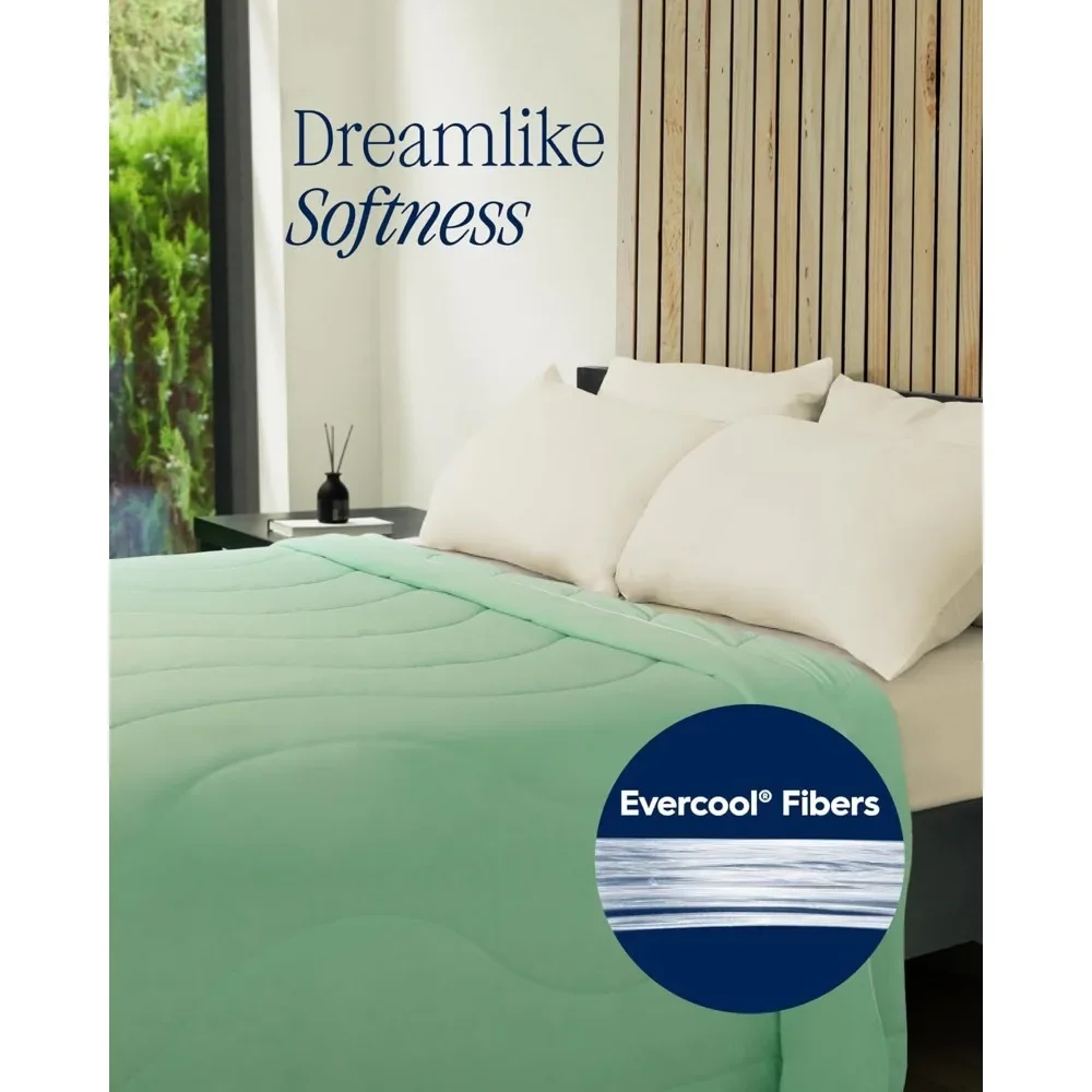Cooling Comforter, Blanket for Hot Sleepers, All Season Bedding To Keep Cool for Night Sweats, Breathable Lightweight Blanket