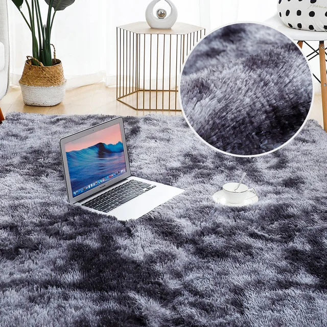 RULDGEE Soft Velvet Mat Thick Carpet for Living Room Plush Alfombra Children Bed Room Fluffy Floor Window Bedside Home Decor Rug