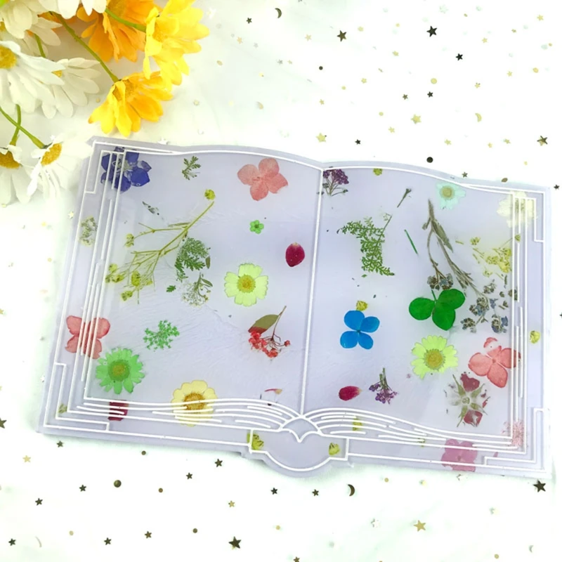 Large Book Resin Mold Silicone Mold for Resin Casting 3D Open Book Silicone Mold for Epoxy Resin Wall Hanging Home Decoration