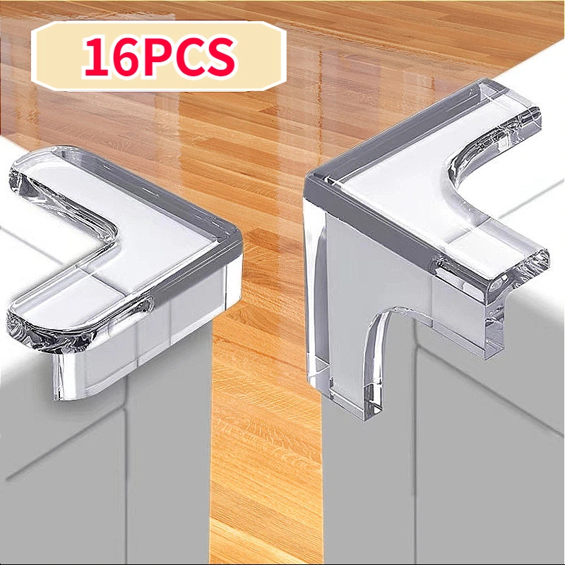 16Pcs Soft and Durable Rubber Corner Protectors Keep Your Household Safe from Table Corners