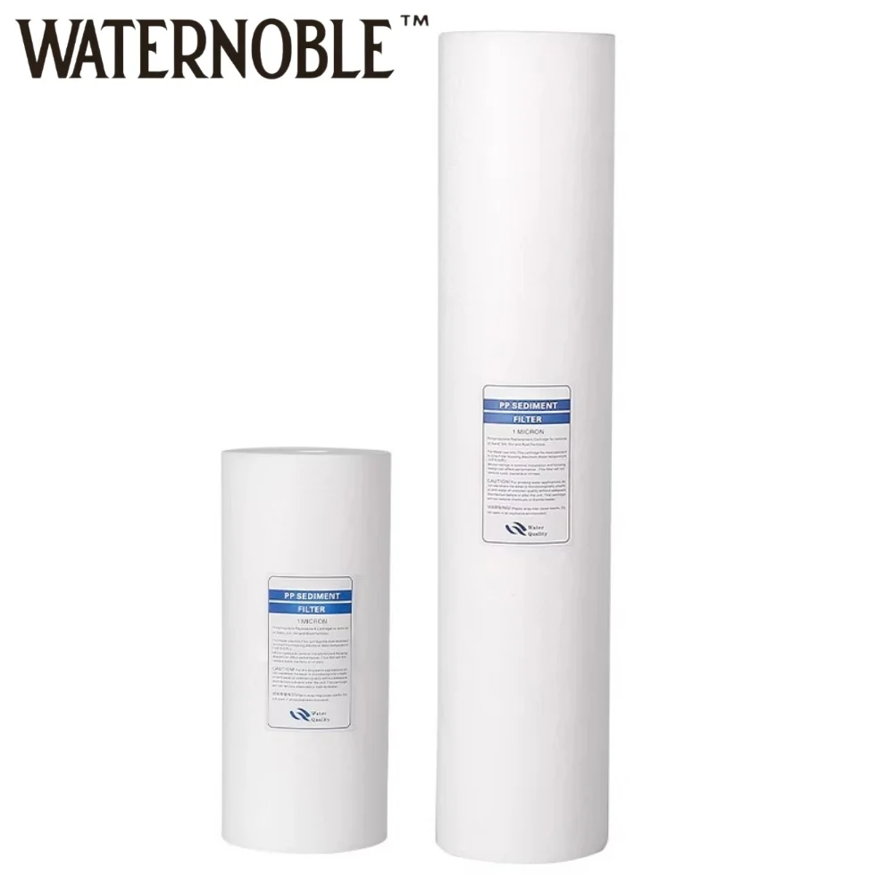 Waternoble 10 นิ้ว X 4.5 "เปลี่ยนตลับกรองตะกอนทั้งบ้าน - Dual-Gradient Density Spun Polypropylene 5 ไมครอน 1