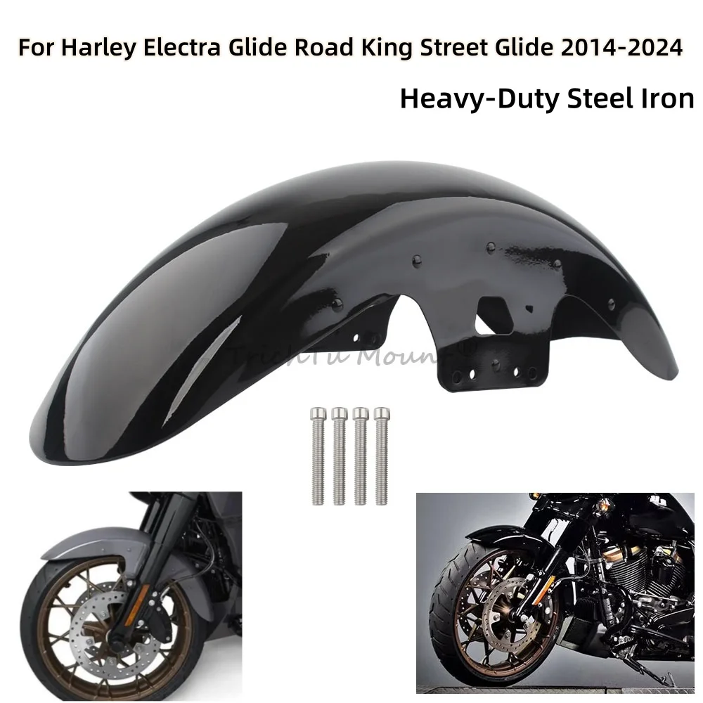 MotorcycleFrontFenderHeavyDutySteelMudguard19inchForHarley