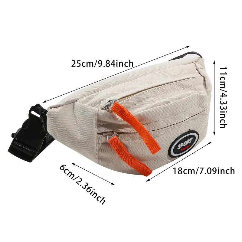 Fashion Cute Children's Chest Bag One Shoulder Crossbody Fanny Pack Canvas Diagonal Bag Girl Boy Zipper Coin Purse,crossbody bags,chest bags,waist packs