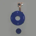 Blue with button