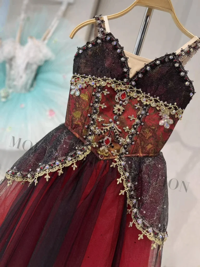 Maßgeschneiderter Esmeralda Don Quixote Ballettrock für Damen und Kinder, Variation für Ballettaufführungen und Wettbewerbe, langer Tüllrock – Detail 7