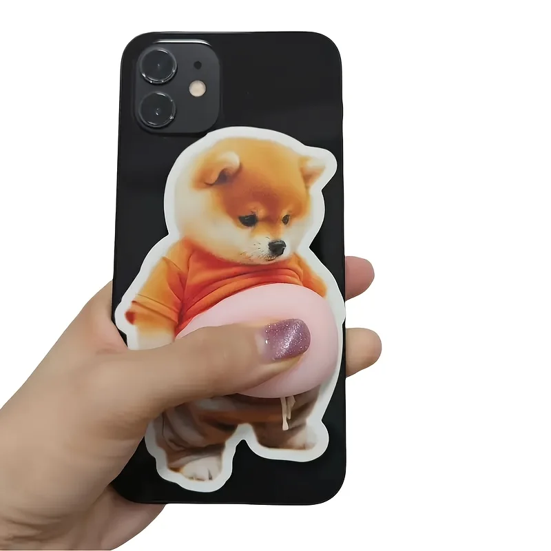3D Shiba Inu Stickers Cute Orange Apparel 3D Cute Chubby Design Silicone Self-Adhesive