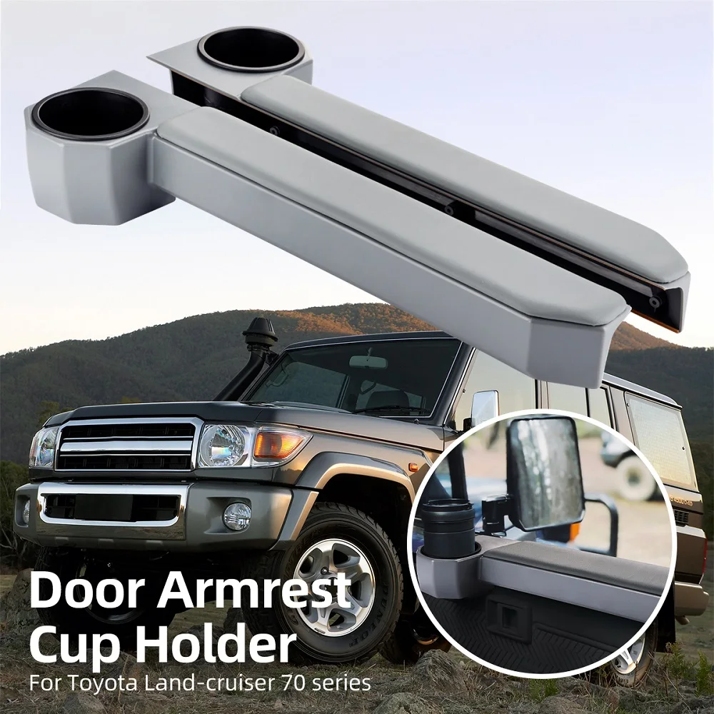 thumbnail image 2 of For Toyota Land Cruiser 70 76 79 Hj75 Hzj75 Hzj79 Hdj79 Pair Door Armrest Cup Holder Organizer Car Accessories 2 of 11