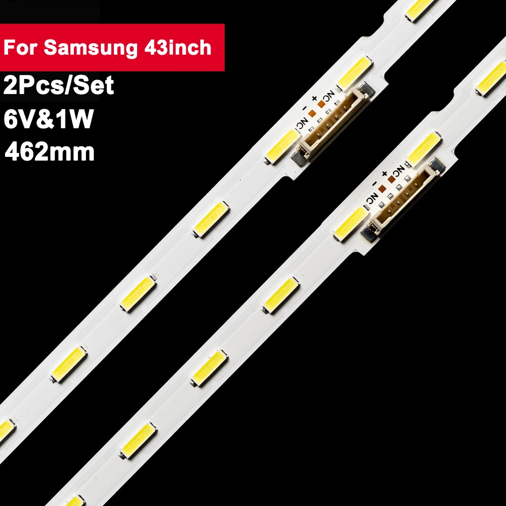 2Pcs/Set 462mm Led Backlight Tv Repair for Samsung 43inch V8N1-430SM0-R0 UE43NU7100 UA43NU7100 UA43NU7090 UA43NU7400 UE43N5500 tv s led for samsung ue50ru7099 ue50ru7170u backlight strips v8n1 500sm0 r0 180322 y18 nu7100 50 bracket led pcb bn61 15484a