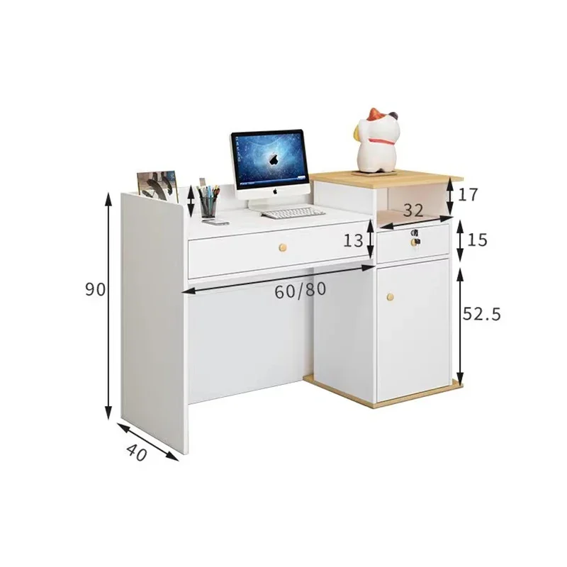 Design Counter Reception Desks Stylish White Coffee Cashier Reception Desks Modern Luxury Mostrador Negocio Bar Furniture