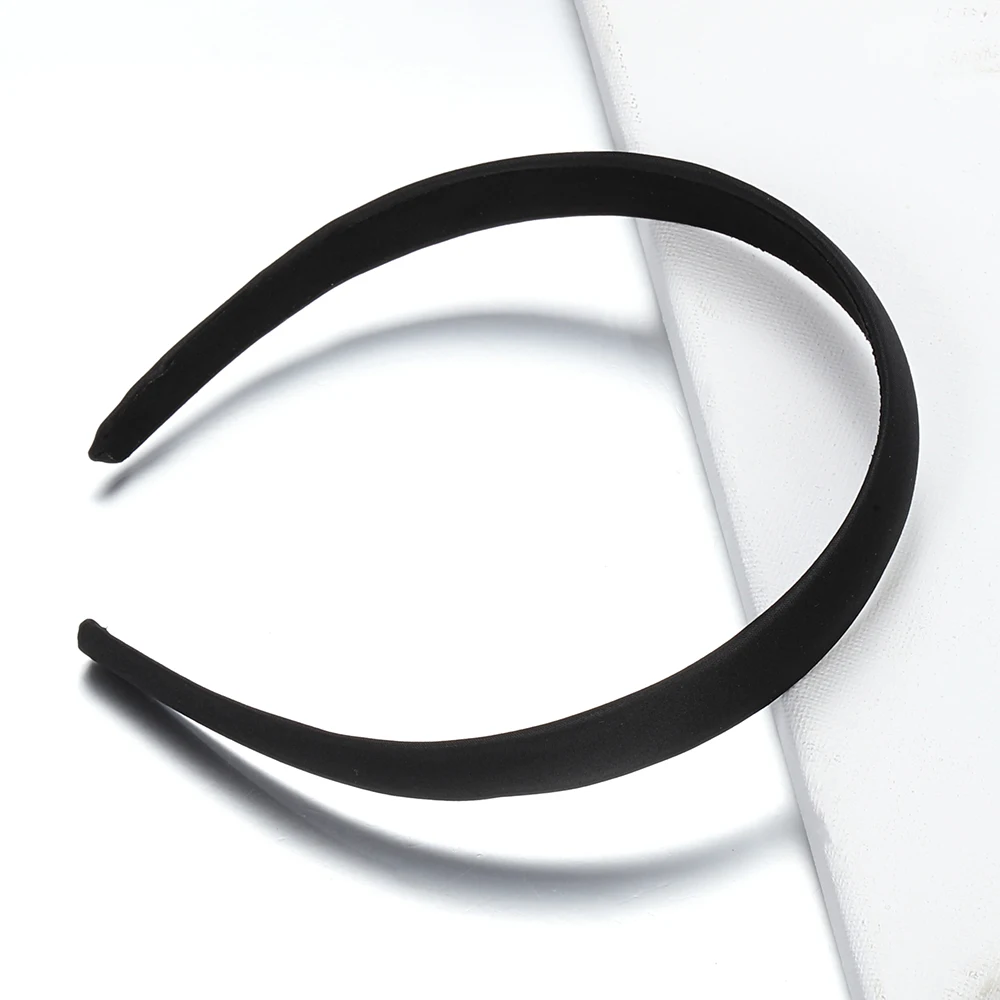 1PC Schwarz Full Wrap Tuch Kunststoff Stirnband 1,5-4mm Breite Stirnband Basis für Frauen, Mädchen DIY Kopfbedeckungen, Schmuck Machen Zubehör – Detail 3